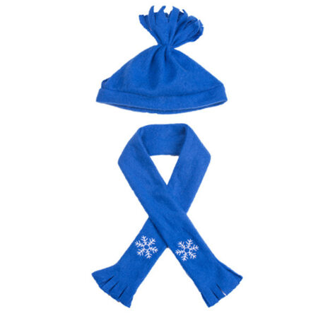 CuddleBear blauwe sjaal en muts